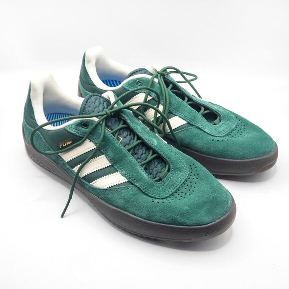 Adidas Puig Skateboarding Sneakers Size 7.5 Green Suede Retro 80s - Picture 2 of 9